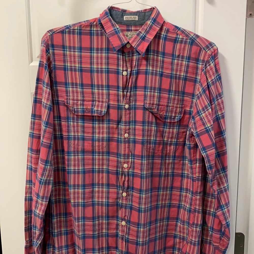 Men’s jcrew plaid button down. Medium